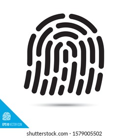 Fingerprint line icon. Touch identification vector symbol. User interface pictogram for web and apps.