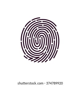 Fingerprint Line Icon. Vector Design Template Elements For Your Application Or Corporate Identity.