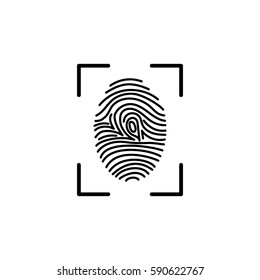 Fingerprint line icon. Vector design template elements for your application or corporate identity.