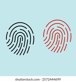 Fingerprint Line Icons Vector And Editable Stroke - Free Download