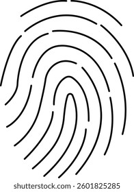 Fingerprint Line Icons Vector Set