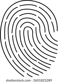 Fingerprint Line Icons Vector Set