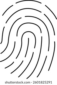 Fingerprint Line Icons Vector Set