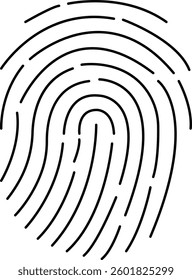 Fingerprint Line Icons Vector Set