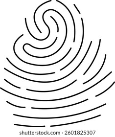 Fingerprint Line Icons Vector Set