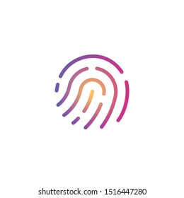 Fingerprint  - Line Vector Icon