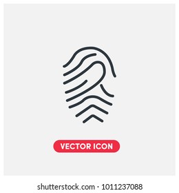 Fingerprint Line Vector Icon Illustration.Premium Quality.