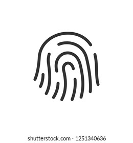 fingerprint. linear icon. Line with editable stroke