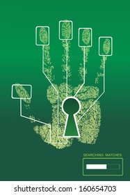 Fingerprint Lock. Electronic biometric fingerprint scanning