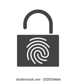 Fingerprint Lock icon vector image. Can also be used for Physical Fitness. Suitable for mobile apps, web apps and print media.