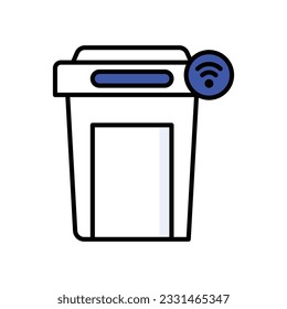 Icono de bloqueo de huellas digitales. Ilustración de material vectorial.