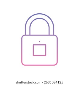 Icono de bloqueo de huellas dactilares Vector ilustración de stock