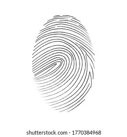  Fingerprint lock secure security icon vector