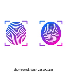 Fingerabdruck-Schloss-Sicherheitssymbol Symbol Symbol-Design-Vektorgrafik, Fingerabdruck-Sicherheit