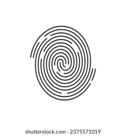 fingerprint lock security safe logo vector icon illustration