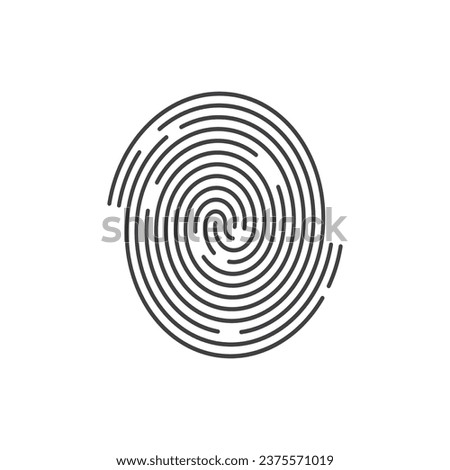 fingerprint lock security safe logo vector icon illustration