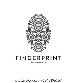 Fingerprint logo design creative idea, fingerprint line logo design