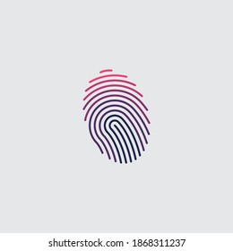 Fingerprint logo design symbol vector template