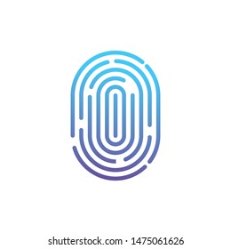 fingerprint logo icon illustration vector template design
