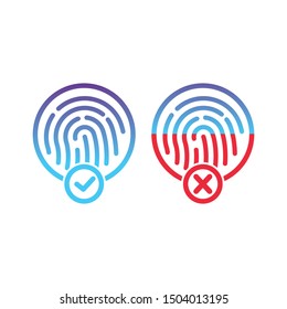 fingerprint logo icon illustration vector template design