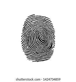 fingerprint logo icon simple abstract