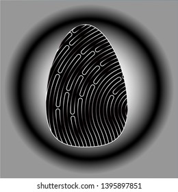 Fingerprint logo icon vector vector illustration eps10