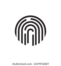 Fingerprint logo icon,vector design illustration template.