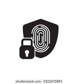Icono de logotipo de huella digital,plantilla de ilustración de diseño vectorial.