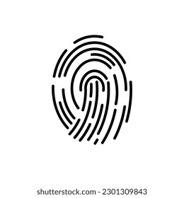 Fingerprint logo, fingerprint scan logo for business card identity. Vector logo and icon design