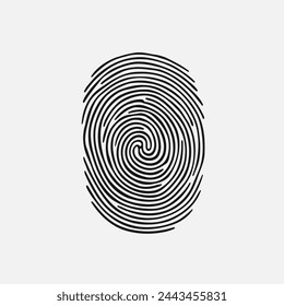 Fingerprint Logo Security, Identification, Biometric, Identity, Icon.