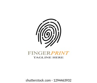 Fingerprint logo template vector icon
