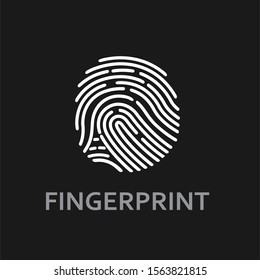 fingerprint logo. vector icon design template