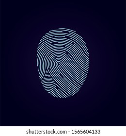 fingerprint logo. vector icon design template