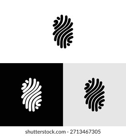 Fingerabdruck-Logo, Vektorgrafik