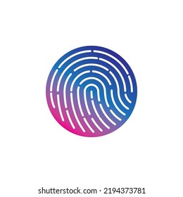 Fingerprint logo vector illustration icon template