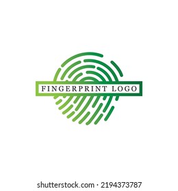 Fingerprint logo vector illustration icon template