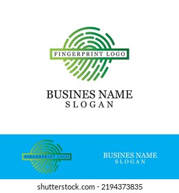 Fingerprint logo vector illustration icon template
