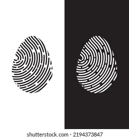 Fingerprint logo vector illustration icon template