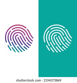 Fingerprint logo vector illustration icon template
