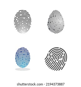 Fingerabdruck-Logo-Vektorgrafik-Symbol-Vorlage