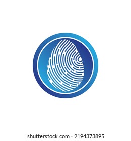 Fingerprint logo vector illustration icon template