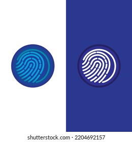 Diseño de la plantilla de iconos de la ilustración vectorial del logotipo de huella digital