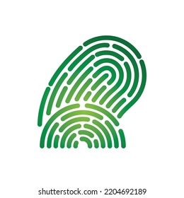 Diseño de la plantilla de iconos de la ilustración vectorial del logotipo de huella digital
