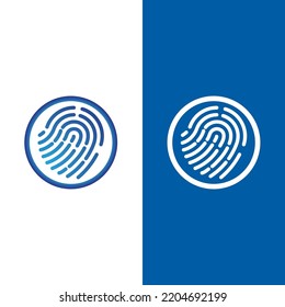 Fingerprint logo vector illustration icon template design