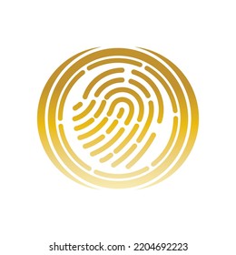 Vorlage für das Fingerabdruck-Logo, Vektorgrafik-Symbol