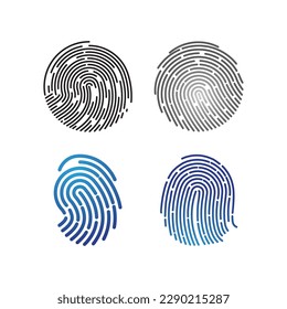 Fingerabdruck-Logo-Vektorgrafik-Symbol-Vorlage