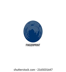 Fingerabdruck-Logo, Vektorgrafik, einfaches Design
