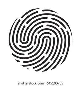 fingerprint logo vector symbol icon design. Beautiful illustration isolated on white background
