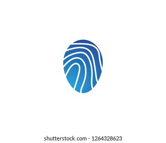Fingerprint logo vector template