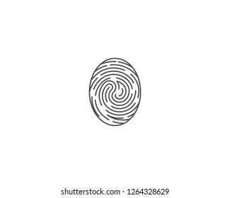 Fingerprint logo vector template